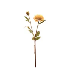 VADELL - Flor de Dalia artificial color crema de 68 cm