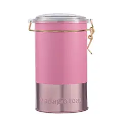 ADAGIO TEAS - Tarro Grande Pastel Rosado Almacenador de Té 8 Oz