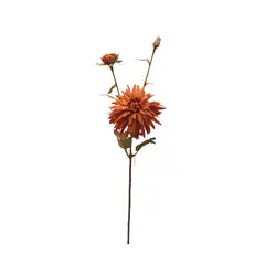 VADELL - Flor de Crisantemo artificial color naranjo de 50 cm