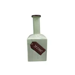 SOHOGAR - Botella decorativa de cerámica verde menta 31 cm