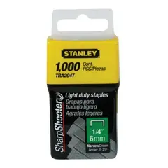 STANLEY - Set 1.000 Grapas Engrapadora 1/4 Uso Ligero
