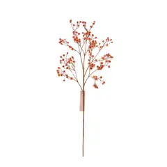 VADELL - Flores rojas artificiales, rama decorativa de 67 cm