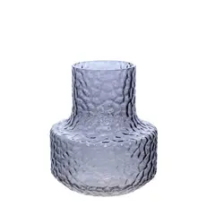 HOME ESSENTIALS - Florero de vidrio gris 18 cm