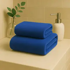 COSAS CASA - Toalla Azul Microfibra 070x130