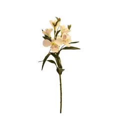 VADELL - Flores de Astromelia artificial color blanco de 61 cm