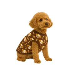 GENERICO - Capa de Polar para perro talla L 40 CM poodle, Shih Tzu - Cafe - L