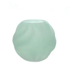 HOME ESSENTIALS - Pecera de vidrio verde menta 18 Cm