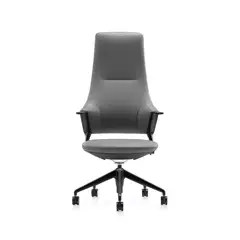 ACTIMOB - Sillón Gerencial Altezza Gris Respaldo Alto En Cuero Ofix