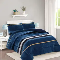 GENERICO - PLUMON KING DE INVIERNO CON CHIPORRO DISEÑO M92 AZUL CABALLERO FEI YA