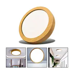 GENERICO - Foco Plafon Led Redondo Sobrepuesto 36w Luz Fria Madera.