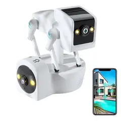 PUREPOWER - Doble cabeza mecánico perro cámara de seguridad inalámbrica interior monitor de la cámara