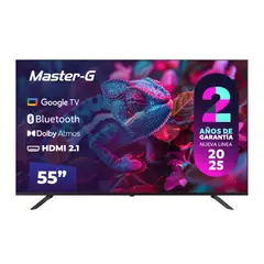 MASTER G - Smart TV Led 55" Google TV 4K UHD Bluetooth MGG55UFKG.