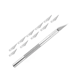 RD - Cutter Bisturi Corte Exacto Manualidades + 10 Cuchillas