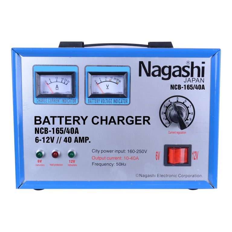 CARGADOR DE BATERIAS 6-12 VOTLS 40AMP MOD NCB-16540A
