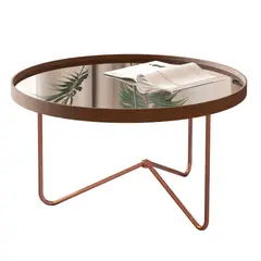BE DESIGN - Mesa De Centro Redonda Bronce