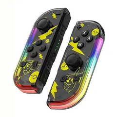 CORRERREY - Gamepad Inalámbrico Doble Joypad Rgb Vibración 6 Eje Nintendo Switch