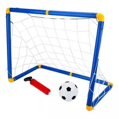 GENERICO - Mini Porteria Arco Futbol Pvc Con Malla Inflador Balón