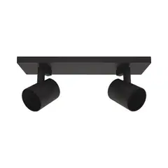 TECHNOLAMP - Foco Sobrepuesto Negro 2xgu10 Dirigible Muca