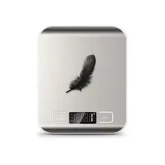 GENERICO - Báscula De Cocina Digital Báscula De Alimentos Para Horne Color Plateado 5KG