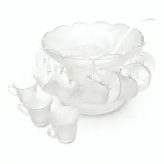 GENERICO - Set Ponchera 27 Piezas Vidrio 5lts