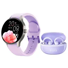 HAYLOU - Reloj inteligente Toumi Y80 Morado y Audifonos AirFree-M_
