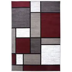 GENERICO - Alfombra PARA LIVING 160X200 CM CUADRO BURDEO