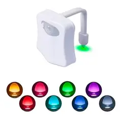 ESHOPANGIE - Luz Led Para Inodoro Wc Baño Con Sensor Movimiento 8 Colores