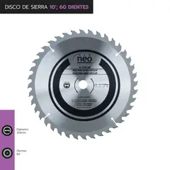 NEO - Disco De Sierra 10 De 60 Dientes