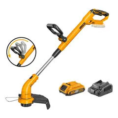 INGCO - Orilladora Inalambrica + Bateria 2Ah Y Cargador Rapido 20V Ss Cgtli20301