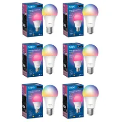 TP LINK - Set 6 Amp Colores Alto Brillo E27 Tapo Smart LED Wi-fi Matter Homekit
