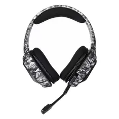 ONIKUMA - Auriculares Gamer K20 Camuflaje Gris Con Luz Led