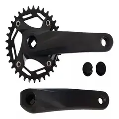 BIGBAMSPACE - Volante Monoplato Aleacion Eje Cuadrado Corona 34t Y Pernos