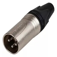 BIGBAMSPACE - Volante Cromado 3 Pines Neutrik Nc3mxx Xlr Macho