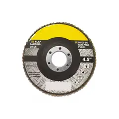 GENERICO - 10 discos lija traslapado flap madera 115mm 13600 RPM granos color gris