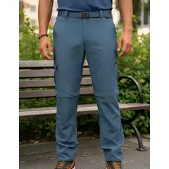 BLUE MOUNTAIN - Pantalón Outdoor Hombre Trekking 2 en 1
