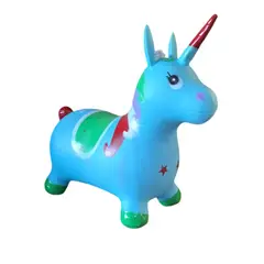 GENERICO - Unicornio Saltarín Inflable Con Sonido Celeste