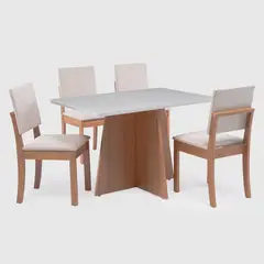 ROCA - Comedor 4 persona Lotus Canela- Beige