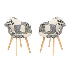 HABITA2 CHILE - Pack 2 Butaca con apoyabrazos Patch Wood - Chess