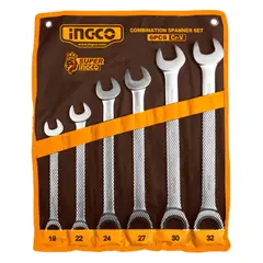 INGCO - Set Llaves Punta/Chicharra Industrial 6 Piezas 19-32Mm