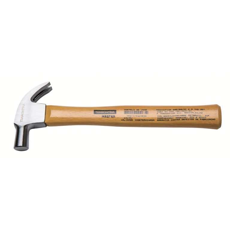 Martillo de Uña Mango de Madera 25 mm Pulido MASTER