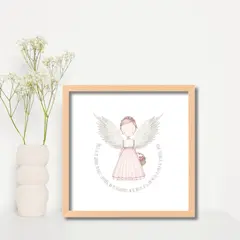 LAFANTINA - CUADRO BAUTIZO ORACIÓN ANGEL DE LA GUARDA BLANCO