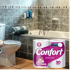 CONFORT - Papel Higiénico Doble Hoja Pack 4 Rollo X 30 Metros