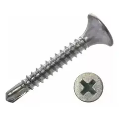 GENERICO - Tornillo Volcanita Punta Broca 6X1 5/8 Zinc 100 unidades