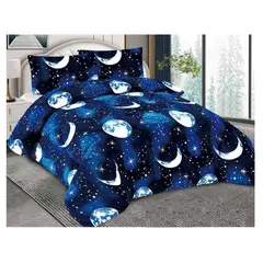 COMPRAPO - Cobertor Chiporro Infantil Galaxia Azul + 1 Funda 1,5 Plaza