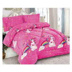 COMPRAPO - Cobertor Chiporro Infantil Estela de Unicornio + 1 Funda 1,5 Plaza