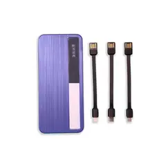 JTF - Power Bank con Cables Integrados y Pantalla Digital – 10.000 mAh