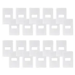 WANT - Pack 20 Placas Simple con Soporte Metálico - Blanco