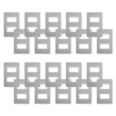 WANT - Pack 20 Placas Doble con Soporte Metálico - Gris