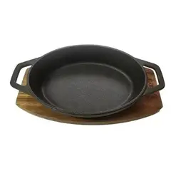 WAYU - Cacerola 24cm Iron Cast Base Madera Cocina Acero
