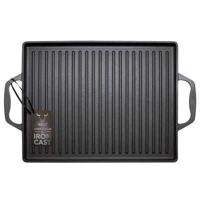 Wayu Plancha Parrilla Churrasquera Con Asas Hierro 44X28Cm